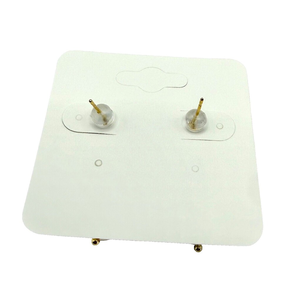 18K Gold Plated Pearl Bumble Bee Stud Earrings Rhinestone Enamel Silver Post NEW - Picture 3 of 5